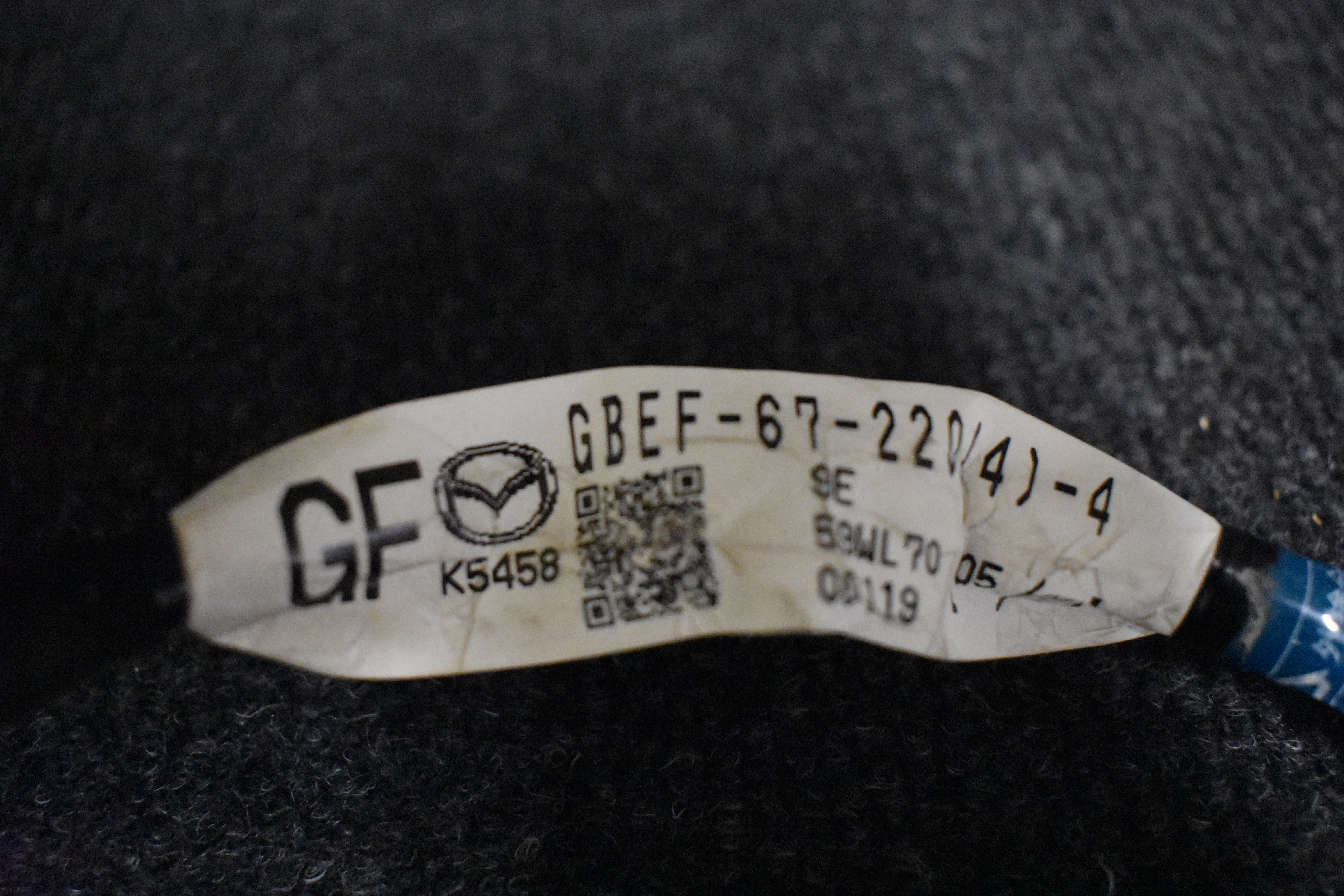 Mazda 6 / CX5 SKYACTIV-D 150 2019 Verkabelung rechte Tür Beifahrerseite