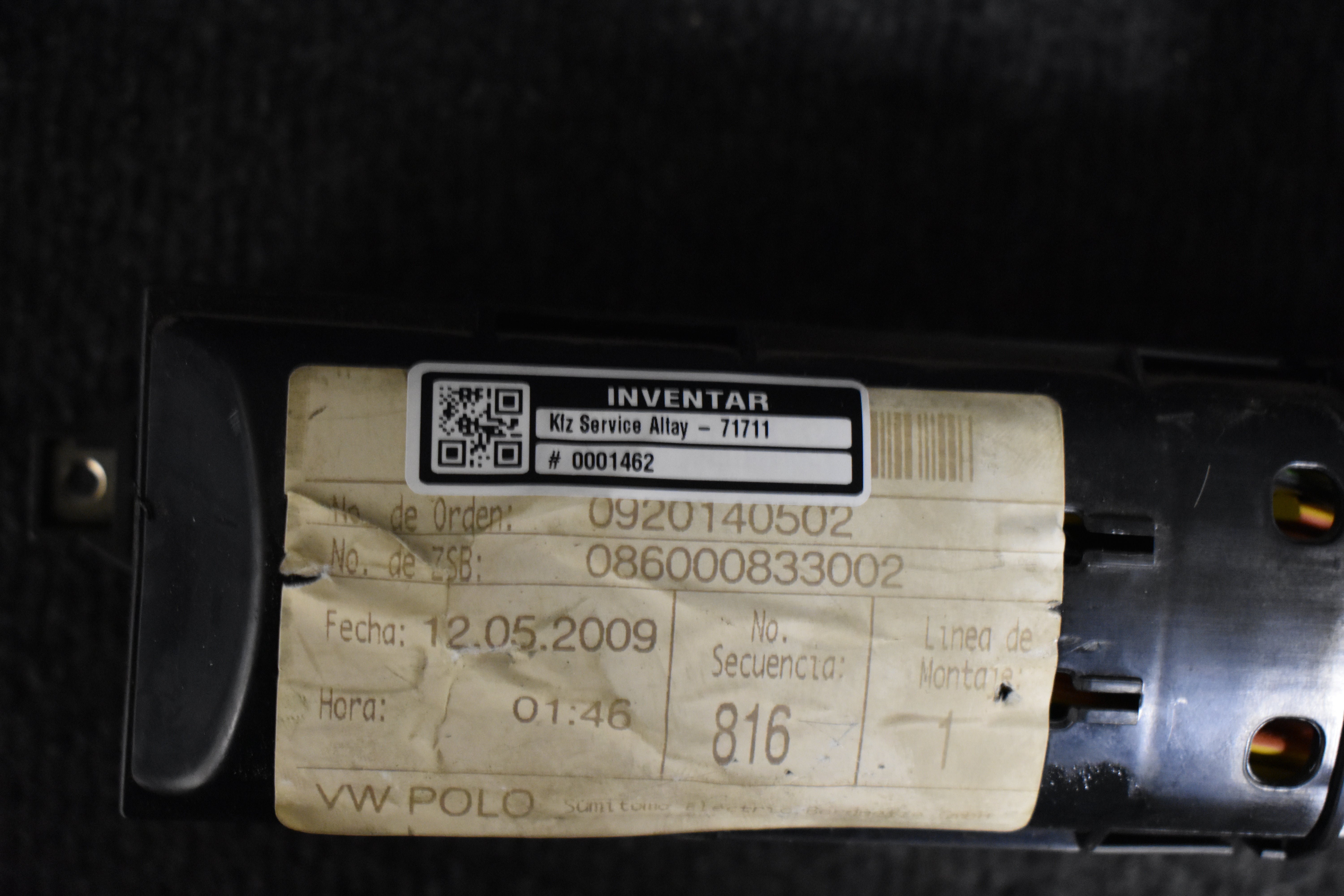 Volkswagen Polo Sicherungskasten 6C0937615