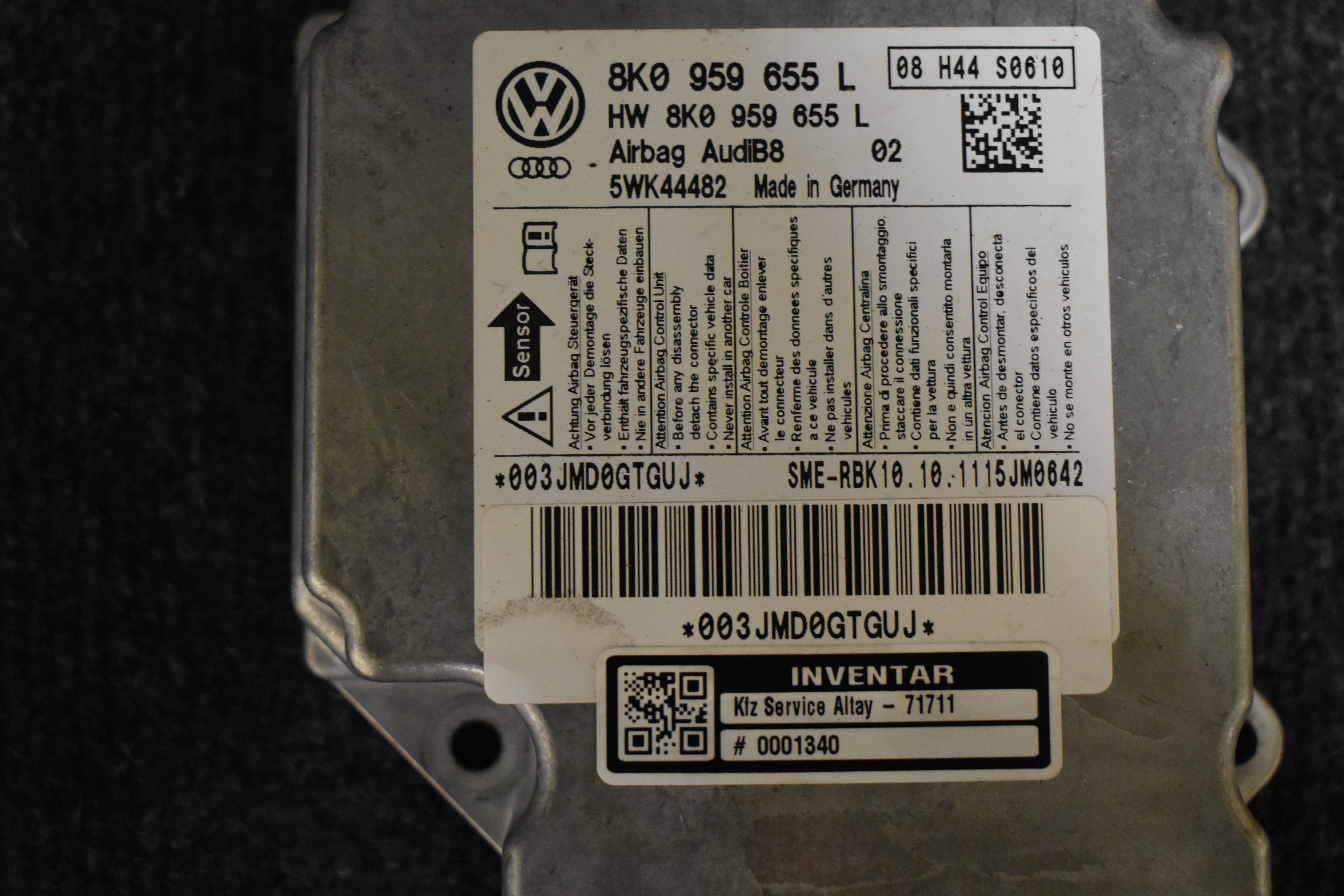 Audi A4 B8 Airbag Steuergerät