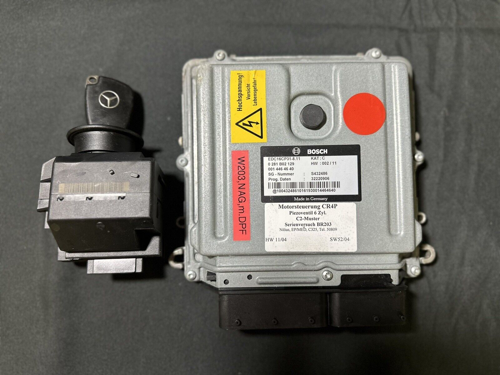 Mercedes Benz C-Klasse W203 320 CDI Motorsteuergerät - ELV - Zündschloss